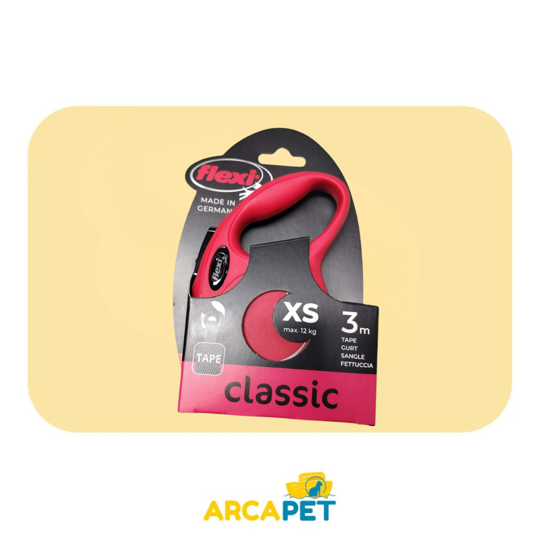 Flexi New Classic XS Cinta Rojo 3m 12Kg