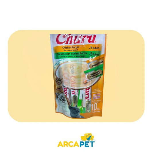 Churu Cat Pollo + Pollo Ostión 10 tubes
