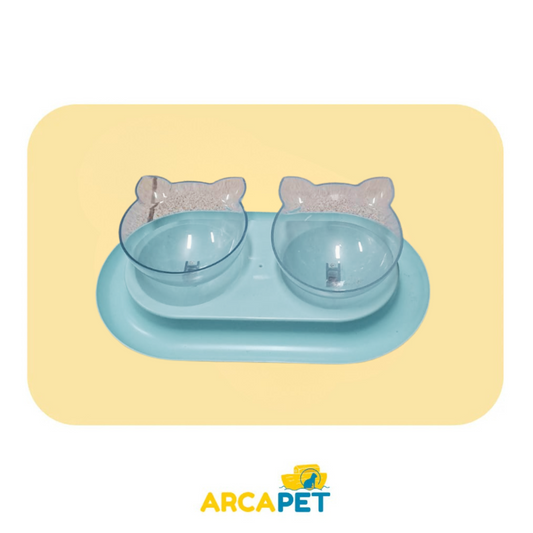 Plato Doble Agua Y Comida Prot Vertebra Cervical Arca Pet chile