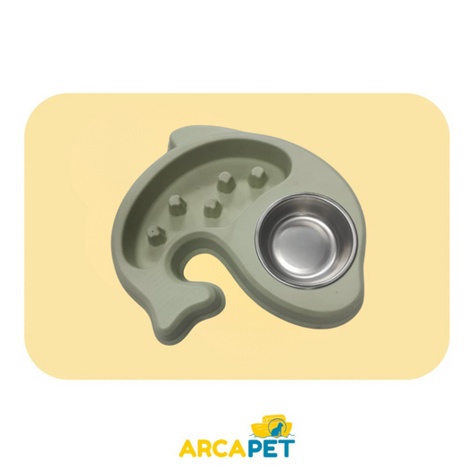Bebedero Y Comedero Lento Fish Shape Dog Bowl