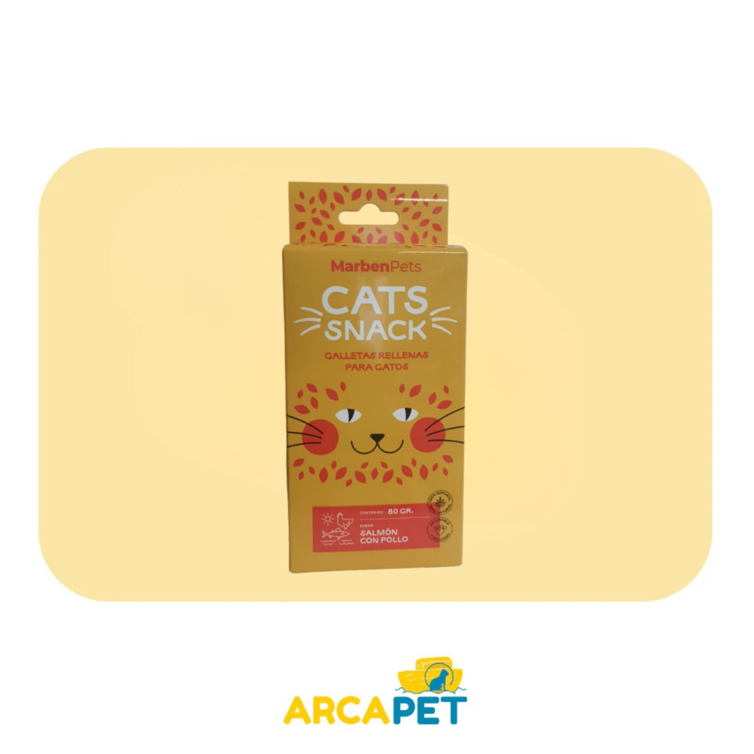 Catsnack Rellenas Salmon con Pollo Galletas 80 Gr