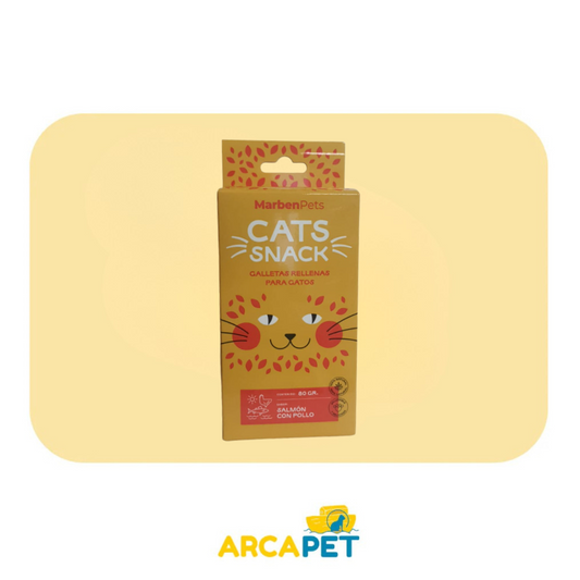 Catsnack Rellenas Salmon con Pollo Galletas 80 Gr
