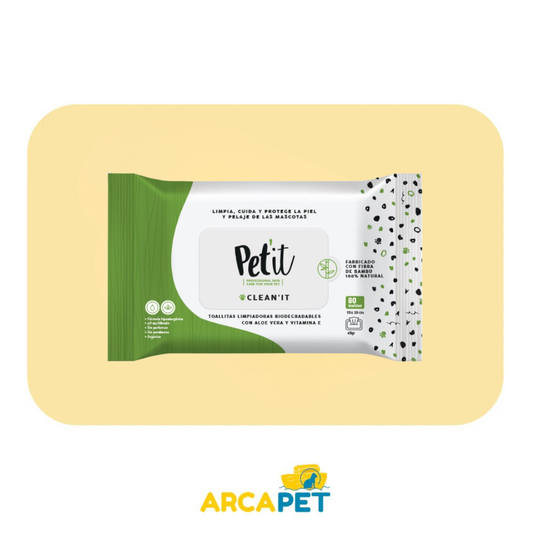 Toallitas Humedas Pet It Clean It 80 Unidades