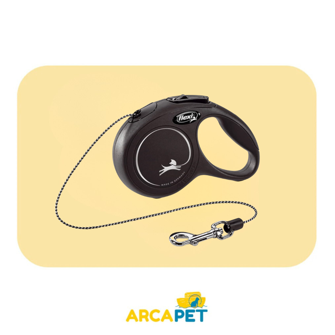 Correa Retractil Flexi New Classic XS Negro 3m 8Kg