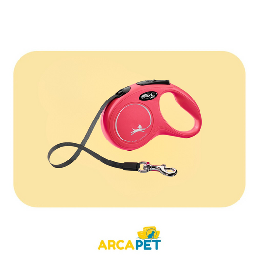 Correa Retractil Flexi New Classic S Roja 5M 15Kg