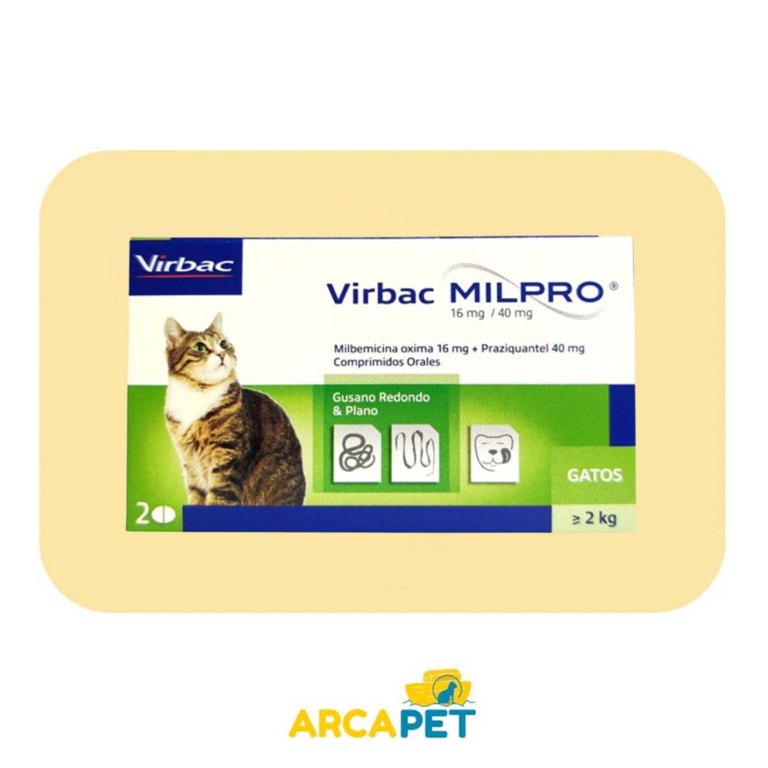 Virbac Milpro 16mg +2kg 2 comp